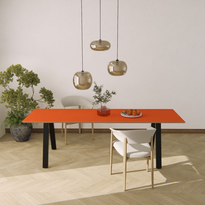 Linoleum tafel orange blast (forbo 4186) op maat