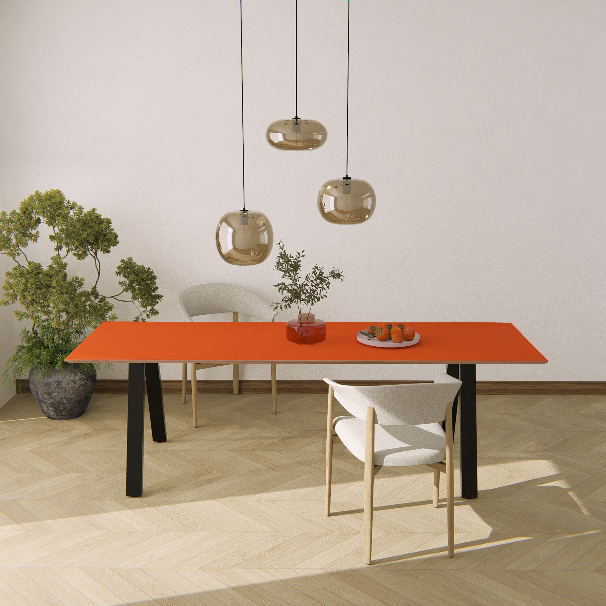 Linoleum Tafel Orange Blast (Forbo 4186) op maat